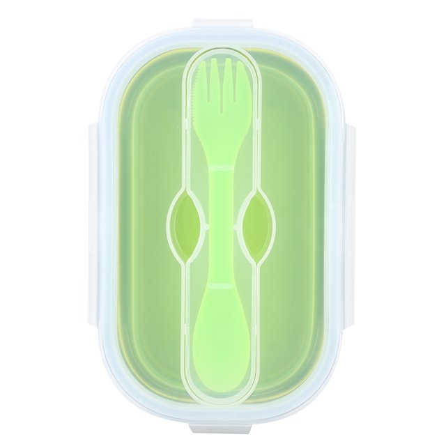 Contenedor de almacenamiento de alimentos, fiambrera plegable portátil de silicona de 800ml, fiambrera portátil, rendimiento probado