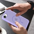 thumbnail image 5 of Designed for Magnetic iPhone 16e Case,[Compatible with MagSafe] [Military Grade Drop Protection] Slim Hybrid Rubber Translucent Matte Shockproof Anti-Fingerprint Phone Case,Purple, 5 of 5