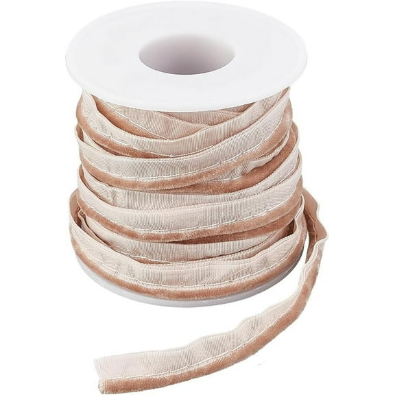 10 Yards Velvet Piping Bias Tape Ribbons Piping Cord Trim 0.4inch Wide Piping Trim with Welting Cord for Sewing Upholstery Piping Trim Piping Cord Trim DIY Craft Fabric Edge Trim Home Decor DIY