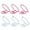 🍒 Multicolor_Base#5697, variant on Over The Door Hat and Coat Rack ABS Plastic No Drill Hanging Storage Organizer, 6 Piece Set