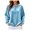 Sky Blue, variant on GEWSEY Velvet Blouses for Women Long Sleeve Crewneck Dressy Casual Velour Shirts Cocktail Evening Party Outfits (Blue, M)