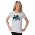 thumbnail image 4 of Jesus Strong Philippians 4:13 Bible Womens Slim Fit Graphic Tee Brisco Brands M, 4 of 4