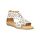 thumbnail image 1 of Sandalias Con Flores Para Niñas Casuales Tipo Piel Blanco blanco 21 Incógnita 031A2C, 1 of 6