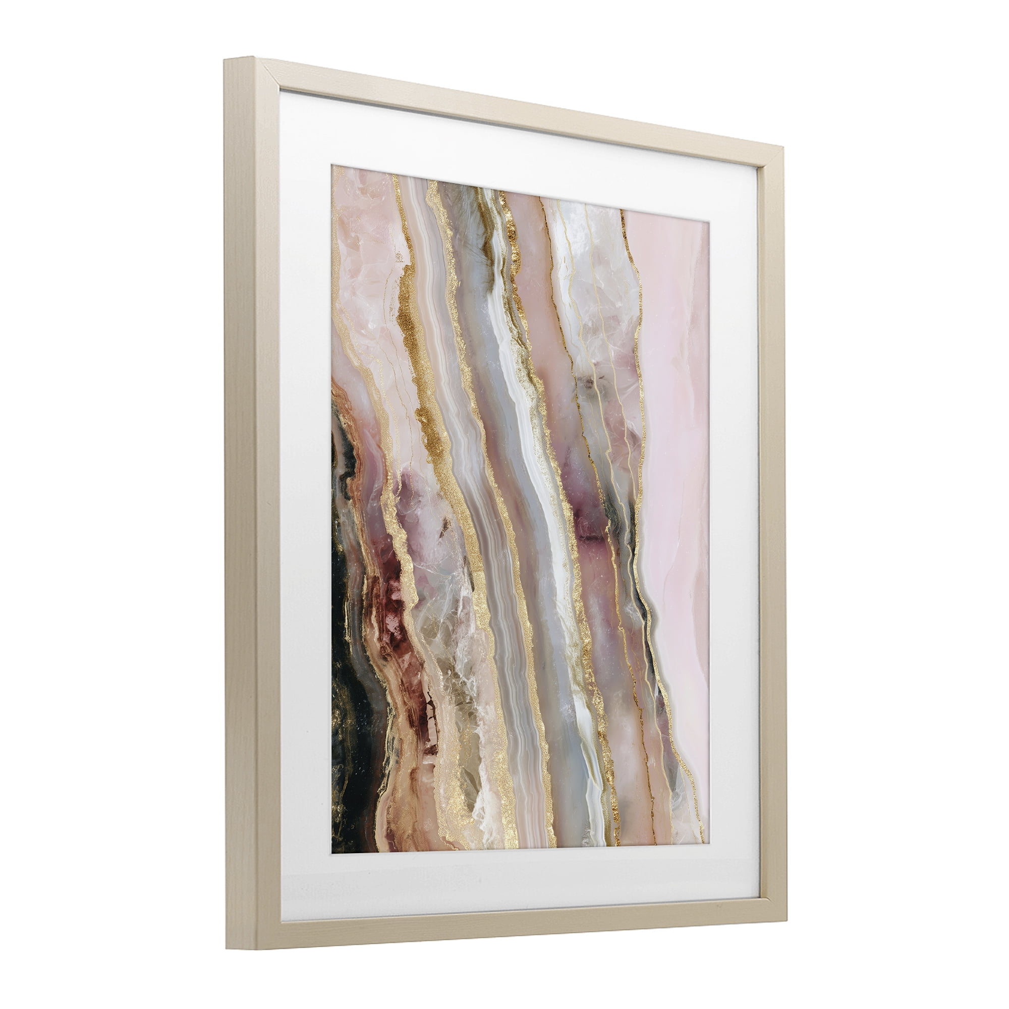 Stupell Industries Pastel Misty Gem Geode Birch Framed Print Under Glass, design by Svetlana Aleynikova