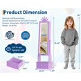thumbnail image 2 of Freestanding Kids Jewelry Armoire Cabinet with Full-Length Mirror, LED Light, 3 Storage Drawers – Stylish Vanity Organizer for Girls' Accessories and Dress-Up, Crown, 2 of 8