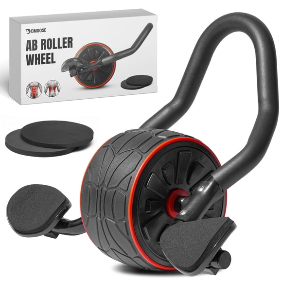 Rueda abdominal DMoose Fitness con soporte para codos y rodilleras
