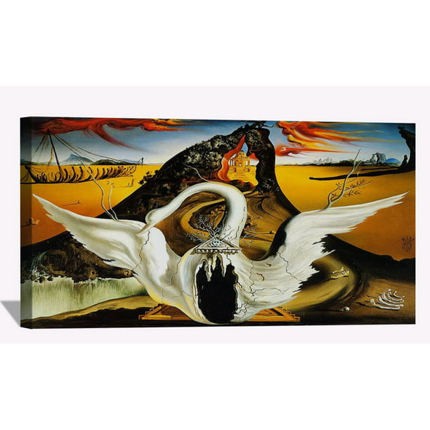 Dali Canvas Art Salvador Dali Bacchanale Wall Art Framed Painting for  Bedroom Livingroom Office Ready to Hang 