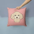 thumbnail image 2 of Dog Face Checkerboard Design Fabric Decorative Pillow, 2 of 4