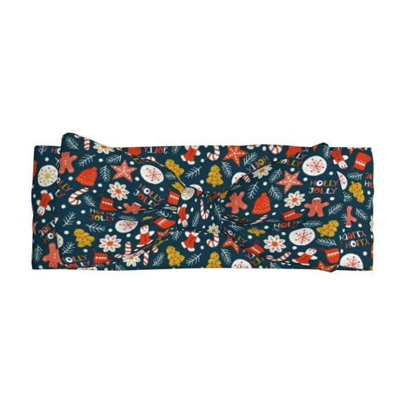 Balery Holiday Christmas Cookies Pattern Baby Headbands Hairbands Hair Bow Elastics for Baby Girls Newborn Infant Toddlers Kids