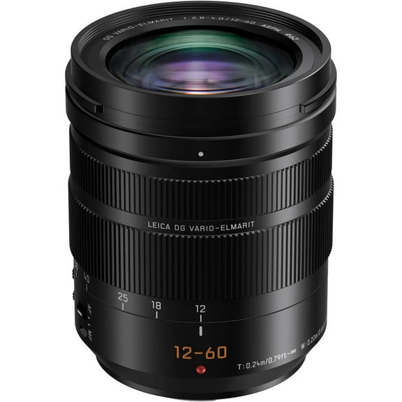 Panasonic LUMIX G Leica DG Vario-Elmarit 12-60mm f/2.8-4.0 Aspherical Lens for Micro Four Thirds, Black