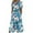 Blue, variant on IROINNID Long Dresses For Women Casual Comfy V-Neck Buttons Short Sleeve With Pocket Printed Swing Maxi Dresses