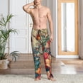 thumbnail image 5 of Goofa Butterflies In Blooming Garden Pattern Printed Soft Pajama Pants for Men, Wide Leg Comfy Casual Lounge Yoga Pants-X-Large, 5 of 9