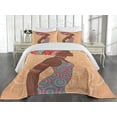 thumbnail image 2 of Ambesonne Afro Quilted Coverlet 3 Pcs, Native Trend, Queen Size, Multicolor, 2 of 4