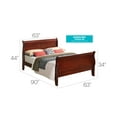 thumbnail image 2 of LiviNest Queen Bed Frame Traditional Cherry Finish: Sturdy Particle Board Construction - Easy Assembly Classic Design for Retirement Community Bedroom Upgrade, 2 of 6