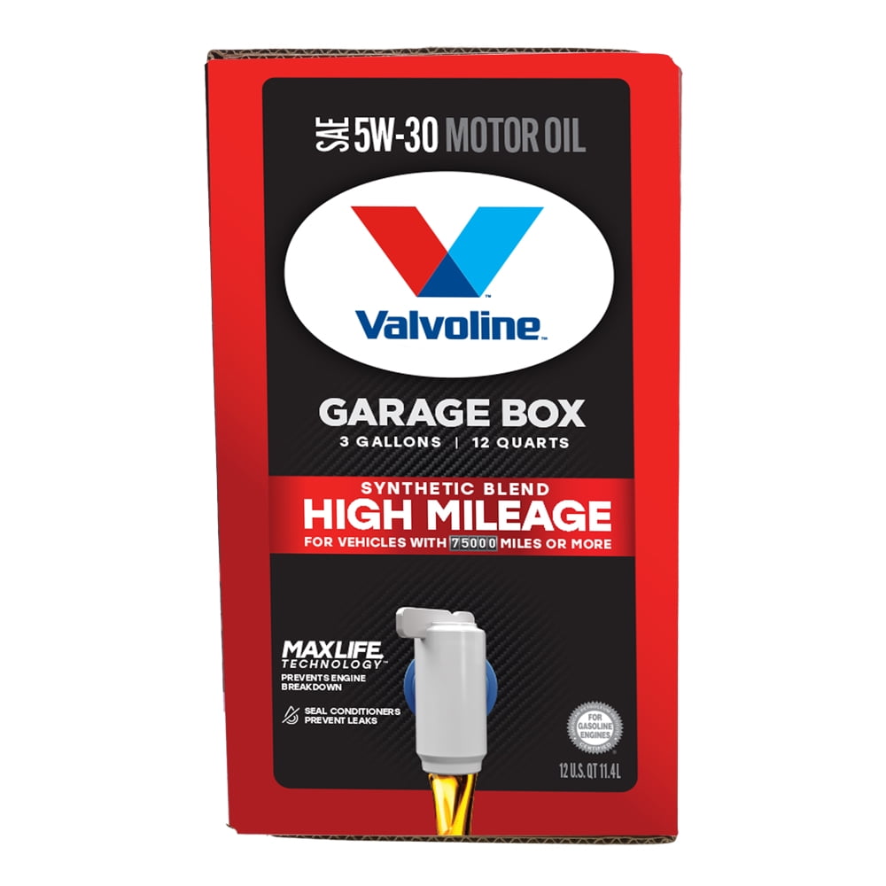 Valvoline MaxLife High Mileage 5w30 12 QT Garage Box