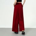 thumbnail image 5 of XFLWAM Wide Leg Palazzo Pants for Women Summer Beach Pants Flowy Loose Casual Lounge Pajama Yoga Pants with Pockets Red L, 5 of 6