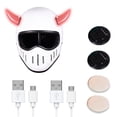 thumbnail image 1 of Casco de Bicicleta y Motocicleta YUNYI BRAND con Luces y Cuernos de Diablo Deportes, 1 of 8