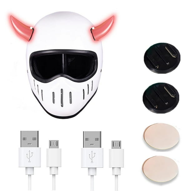 Casco de Bicicleta y Motocicleta YUNYI BRAND con Luces y Cuernos de Diablo Deportes