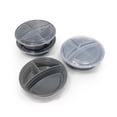 thumbnail image 2 of Mainstays 5-Pack 3-Compartment Round BPA-Free Plastic Meal Prep Food Storage Containers, 1 L, Soothing Grey, 2 of 10