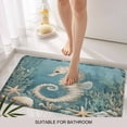 thumbnail image 3 of Coastal Seahorse Blue Green Door Mat&nbsp;Indoor Outdoor Entrance, Non Slip Rug for Kitchen Bathroom Entryway Rug, Summer Ocean Starfish Coral Washable Doormat Floor Mat for Office 20x31.5 Inch, 3 of 8