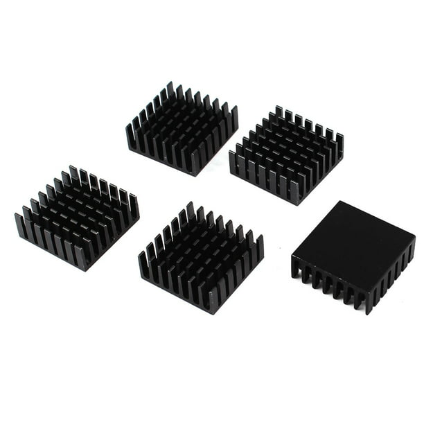 5pcs Chipset Dissipateur de Chaleur Diffusion Aluminium Refroidissement Ailette 28mm x 28mm x 11mm