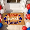 thumbnail image 4 of 4th of July Coir Door Mat Outdoor 250 Anniversary USA Red White Blue Welcome Rug Patriotic Mat Non-Slip Independence Day Freedom Memorial Day Indoor Entrance Outside Porch Front Decor,16"x 24"(D), 4 of 9