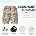 thumbnail image 3 of Balery Cartoon Cat Bañador para hombre, shorts de playa de secado rápido con entrepierna y forro de compresión-3X-Large, 3 of 6