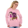 thumbnail image 3 of Betty Boop Cancer Picked Wrong Diva Women Crewneck Sweatshirt Brisco Brands 2X, 3 of 5