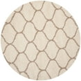 thumbnail image 3 of SAFAVIEH Hudson Arline Geometric Shag Area Rug, Ivory/Beige, 9' x 9' Round, 3 of 8
