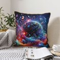 thumbnail image 6 of Fotbe Outer Space Floating Numbers And Letters Pattern Velvet Decorative Throw Pillow Covers with Elegant Piping, Soft Plush Cushion Cover for Sofa, Bed, Car, Office-20"x20", 6 of 8
