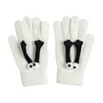thumbnail image 3 of Guantes de mano 3D muñeca comodidad novedad mujeres niñas tomados de la mano guantes Blanco Yinane Guantes de invierno, 3 of 8