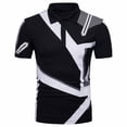 thumbnail image 1 of HKEJIAOI Chemises Habillées pour Hommes Manches Courtes Hommes Manches Courtes Imprimé Col Rabattu Chandail T-Shirt Blouse, 1 of 4