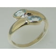 thumbnail image 2 of LBG British Made 18k White Gold Natural Aquamarine Womens Band Ring - 33 size options - Size 6.25, 2 of 7