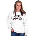 thumbnail image 3 of Girl Power Feminist Future Flower Women Crewneck Sweatshirt Brisco Brands L, 3 of 5