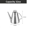 thumbnail image 7 of CSCHome Stainless Steel Oil Pot Long Spout No Loss of Cover Drip Free 32oz Oil Pot for Home Kitchen, 7 of 7