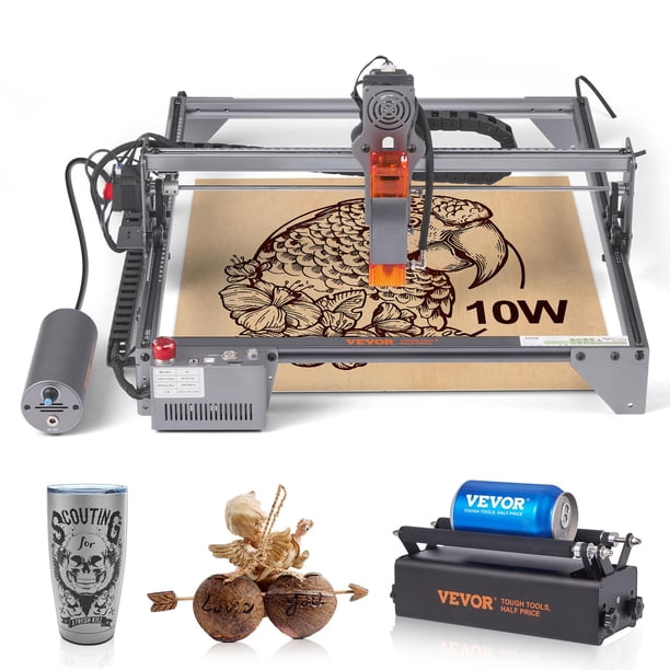 Máquina de grabado VEVOR 10W Cortadora láser de madera y metal 400x400 mm