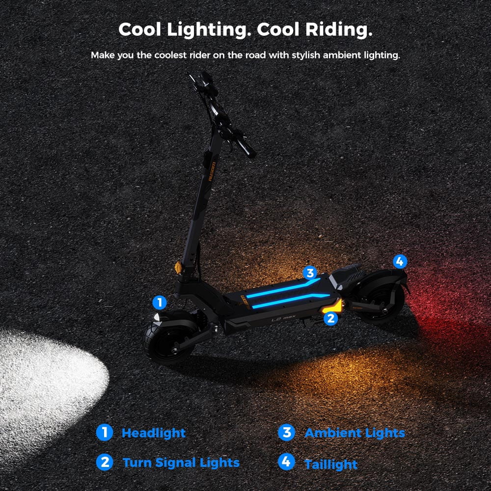 Ausom Electric Scooter Dual Motor Adult– 2688W Power, 56 Miles Range, SUV-Level Comfort and Stability Ausom L2 Max Electric Scooter Dual-Motor