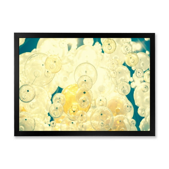 Designart 'Chandelier In The Form of Balls Abstract Art II' Modern Framed Art Print