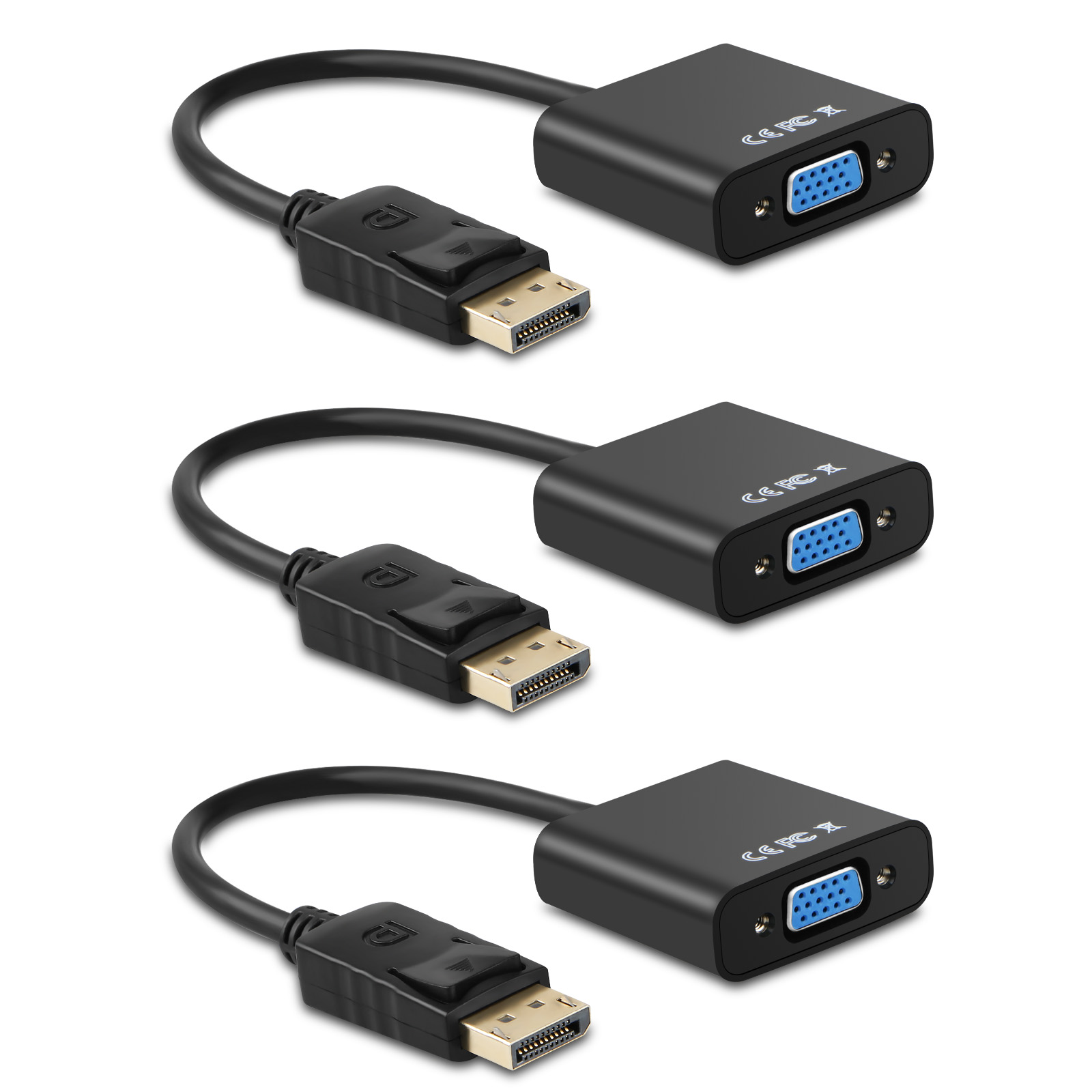 Display Port to VGA, GoldPlated DisplayPort to VGA Converter Adapter