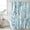 SkyBlue, variant on Blue Green Leaf Small Stall Shower Curtain, Waterproof Shower Curtains for Bathroom, Summer Vintage Watercolor Plant Washable Fabric Cloth Bath Curtain for Bathtub Decoration with Hooks 36x72 Inches