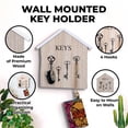 thumbnail image 3 of Wooden Key Holder, Wall Mounted, Hallway Entrance Key Hanger, 3 of 5