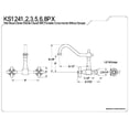 thumbnail image 1 of Kingston Brass Heritage 8" Center Wall Mount Kitchen Faucet, 1 of 3