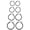 Black, variant on 4 Pairs Titanium Hoop Earrings for Sensitive Ears Hypoallergenic Pure Titanium Earrings for Women Men G23 Lightweight Small Huggie Hoop Earrings Set 12MM 15MM 20MM 25MM