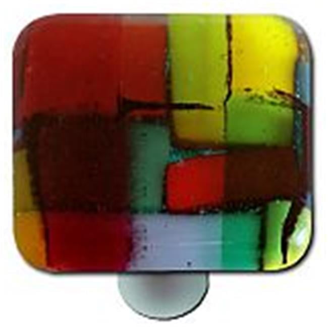 Hot Knobs HK8000KA Artist Mosaic Multiple Color Square Glass