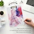 thumbnail image 4 of FMSHPON Eiffel Tower Rainbow Tie Dye Clipboard Hardboard Wood Nursing Clip Board and Pull for Standard A4 Letter 13x9 inches, 4 of 7