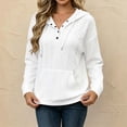 thumbnail image 2 of LIaqionyy Womens Hoodie Oversized Sweatshirt Casual Long Sleeve Drawstring Pullover Tops Textured Fall Winter Clothes, 2 of 8