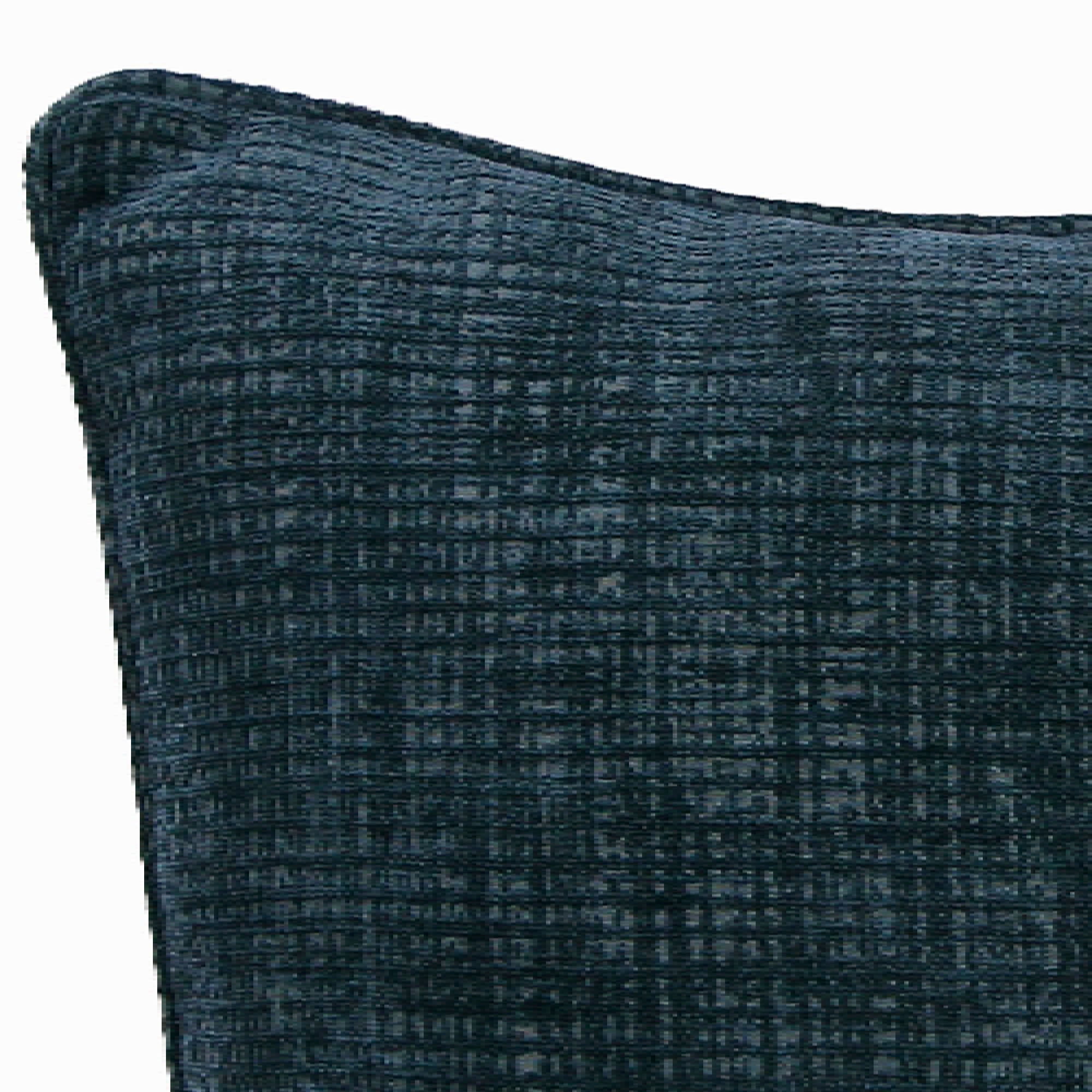 Jordan Manufacturing 18" x 18" Hatched Turkish Blue Solid Square Decorative Throw Pillow with Welt