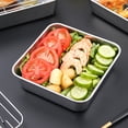 thumbnail image 4 of Homelife Anti-deformed Baking Pan Unbreakable Stainless Steel Smooth Edges Square Food Plate Household Supplies, 4 of 13
