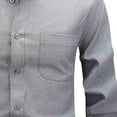 thumbnail image 5 of Handshe Men's Oxford Shirt, Solid Color with Button-Down Collar and Button Pocket, Long Sleeve Breathable Lightweight for Casual, Daily Wear and Office, 5 of 6