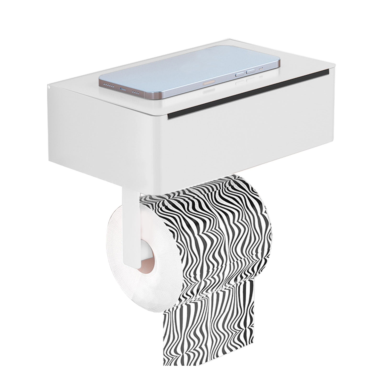 Techvida Toilet Paper Holder Toilet Paper Roll Storage Holder with 4 Large Rolls, Metal Black, Size: 1 Pack